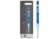 Parker QUINK Nachfüllmine für Geltinte | mittlere Schreibspitze (0,7 mm) | blau | 1 Stück