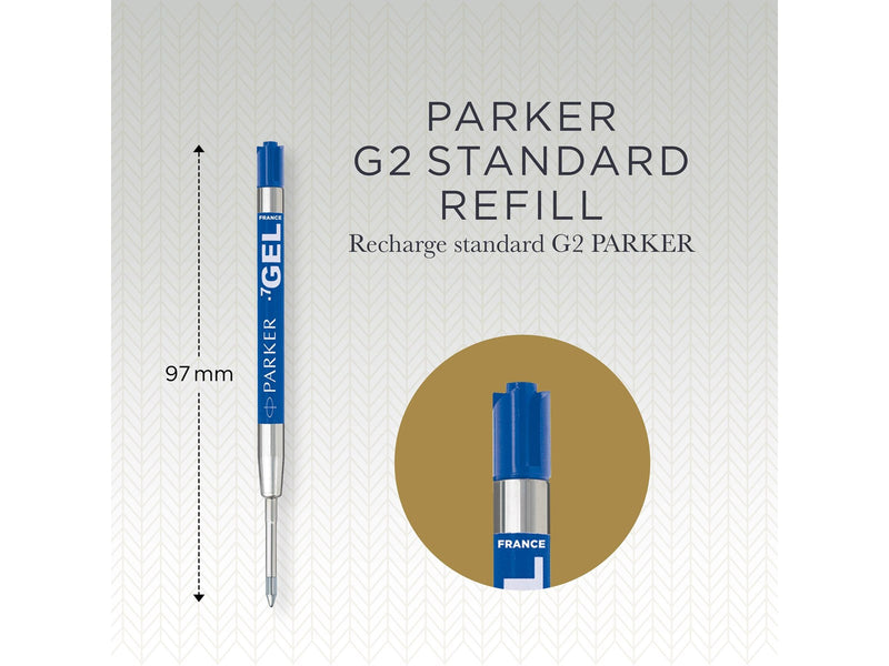 Parker QUINK Nachfüllmine für Geltinte | mittlere Schreibspitze (0,7 mm) | blau | 1 Stück