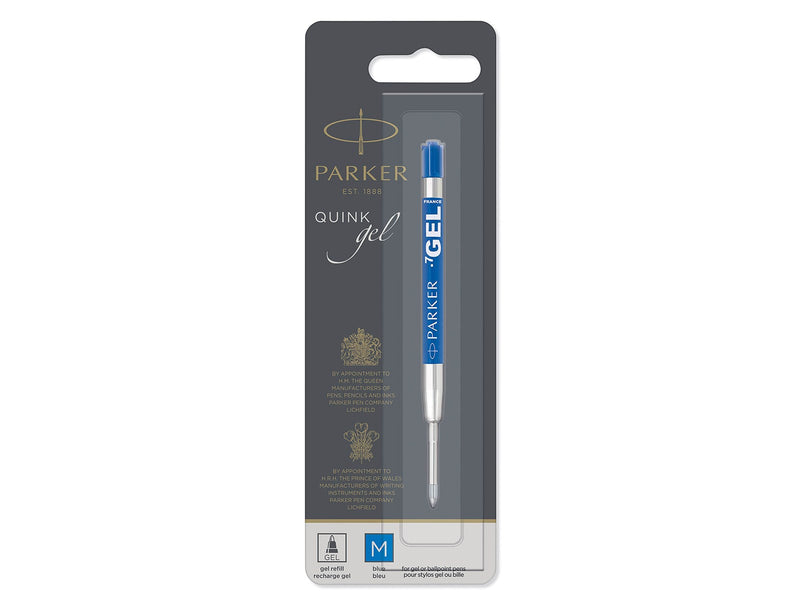 Parker QUINK Nachfüllmine für Geltinte | mittlere Schreibspitze (0,7 mm) | blau | 1 Stück