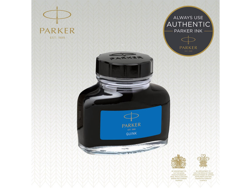 Parker Quink Füllertinte im Tintenfass | auswaschbare blaue Tinte | 57 ml