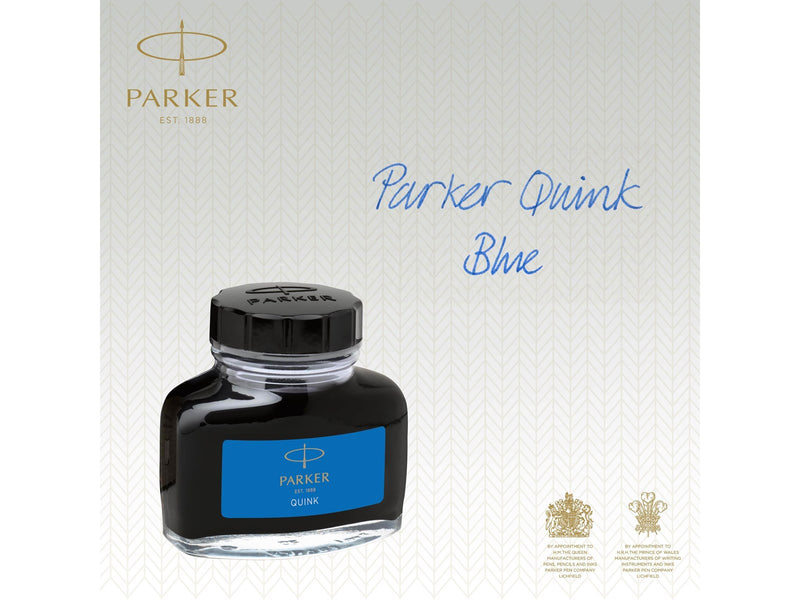 Parker Quink Füllertinte im Tintenfass | auswaschbare blaue Tinte | 57 ml