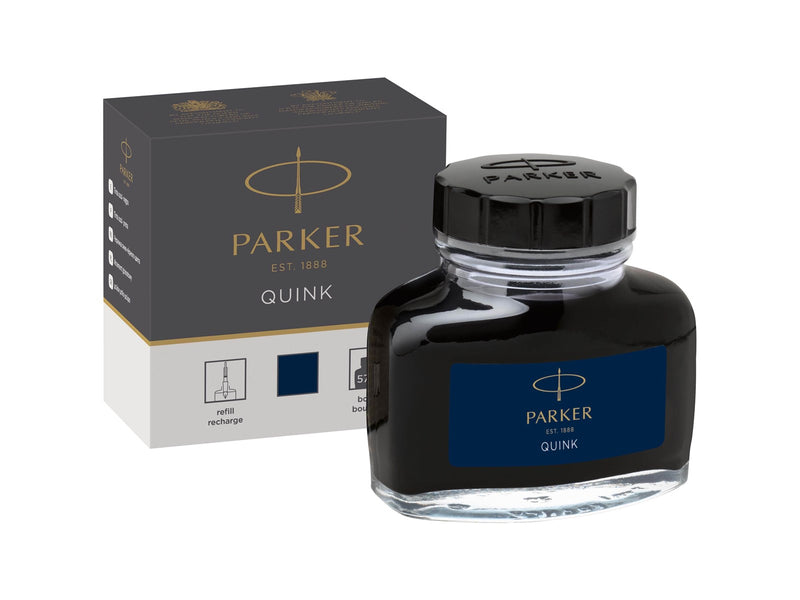 Parker Quink Füllertinte im Tintenfass | blauschwarz | 57 ml