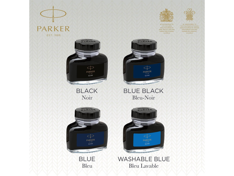 Parker Quink Füllertinte im Tintenfass | blauschwarz | 57 ml