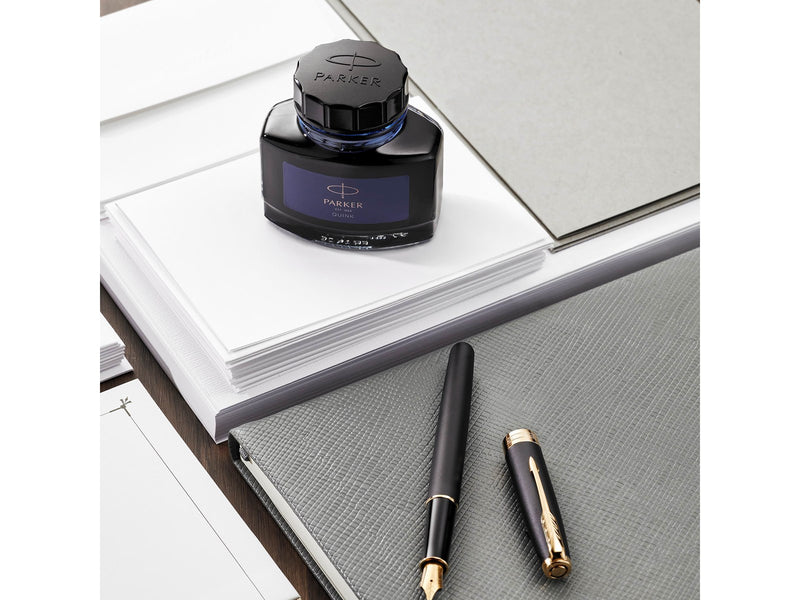 Parker Quink Füllertinte im Tintenfass | blauschwarz | 57 ml