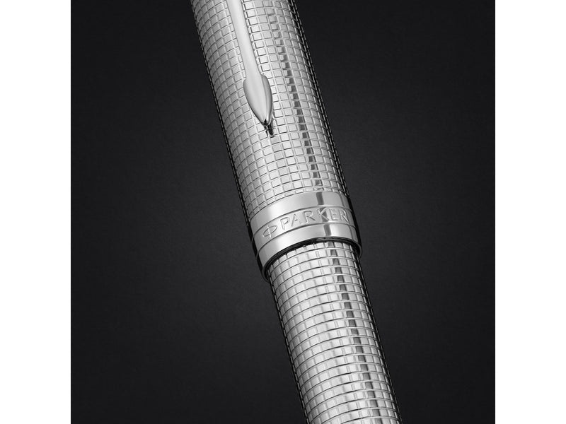 Parker Sonnet Ciselé Special Edition Rollerball Palladium Finish Cap .Barrel and Trims  Fine Black Ink