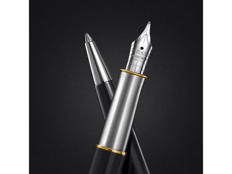 Parker Sonnet Intrerpid Journeys Collection Ballpoint Pen Ancient China Edition Grey Lacquer with Solid Silver Cap & Gold Trims Medium Point Gift Box