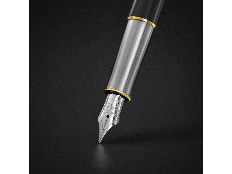 Parker Sonnet Intrerpid Journeys Collection Fountain Pen Ancient China Edition Grey Lacquer with Solid Silver Cap & Gold Trims Fine Solid Gold Nib Gift Box