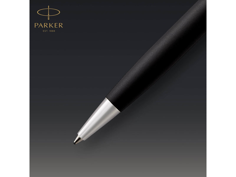 Parker Sonnet Kugelschreiber | Matt-Schwarze Lackierung mit Palladiumzierteilen | Mittlere Spitze | schwarze Tinte | Geschenkbox
