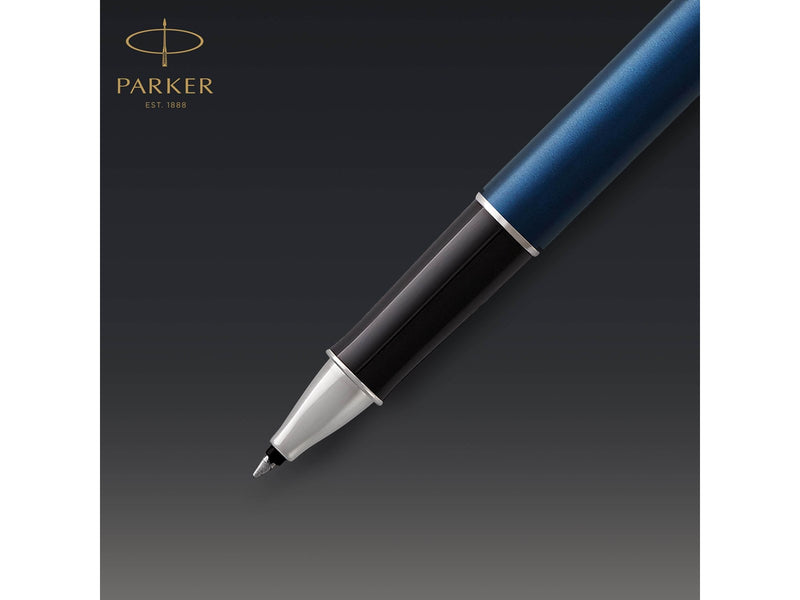 Parker Sonnet Tintenroller | Blaue Lackierung | feine Spitze | Schwarze Tinte | Geschenkbox
