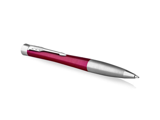 Parker Urban Twist-Kugelschreiber | Magenta mit Chrom-Zierteilen | mit Nachfüllpatrone mit blauer Tinte | Geschenkbox