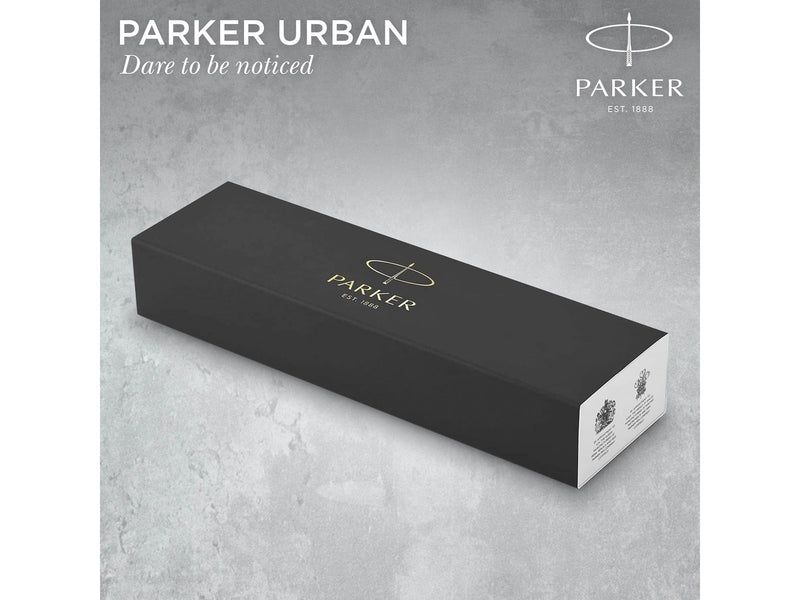 Parker Urban Twist-Kugelschreiber | Magenta mit Chrom-Zierteilen | mit Nachfüllpatrone mit blauer Tinte | Geschenkbox