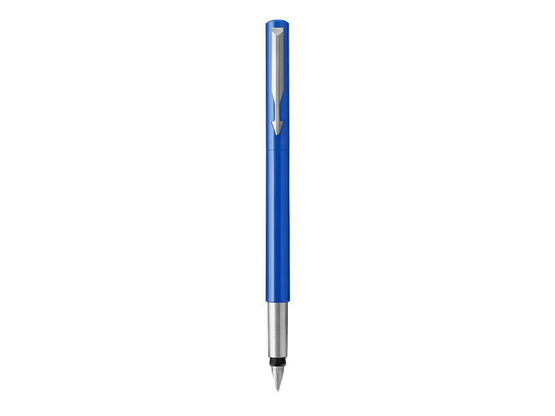 Parker Vector Füller | Schwarz | Füllfederhalter mit mittlerer Feder | Blau Tinte