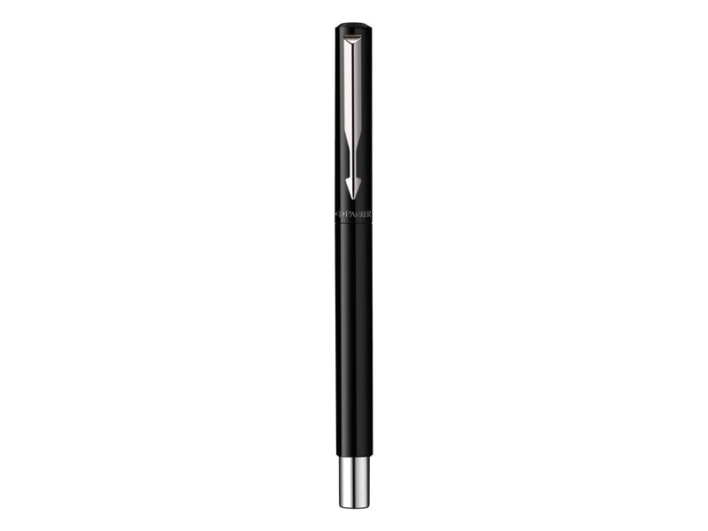 Parker Vector Fountain Pen | Blue with Chrome Trim | Medium Nib | Blue Ink | Hangtab