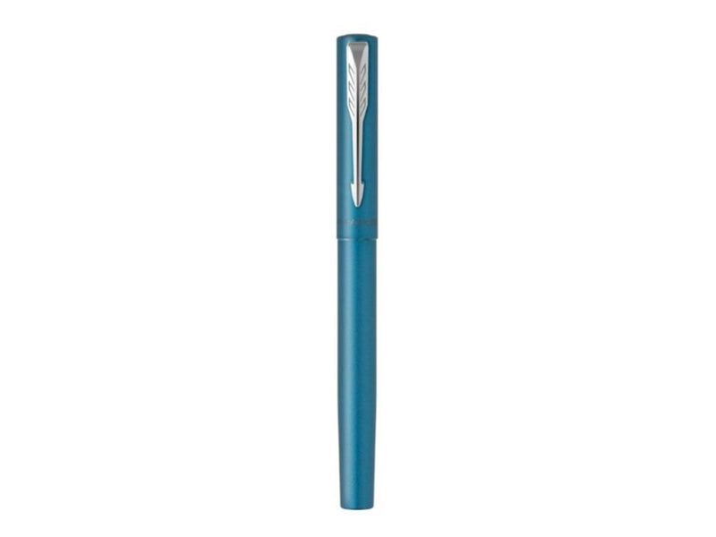 Parker Vector XL Tintenroller | Blaugrüne Metallic-Lackierung auf Messing | Feine Schreibspitze mit schwarzer Nachfülltinte | Geschenkbox