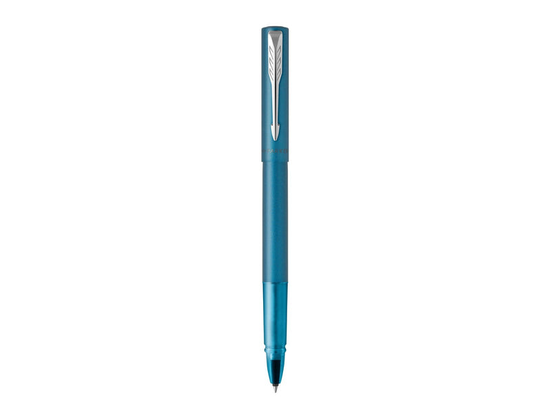 Parker Vector XL Tintenroller | Blaugrüne Metallic-Lackierung auf Messing | Feine Schreibspitze mit schwarzer Nachfülltinte | Geschenkbox