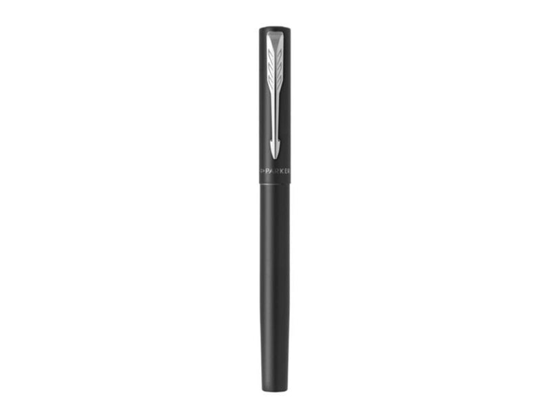 Parker Vector XL Tintenroller | Schwarze Metallic-Lackierung auf Messing | Feine Schreibspitze mit schwarzer Nachfülltinte | Geschenkbox