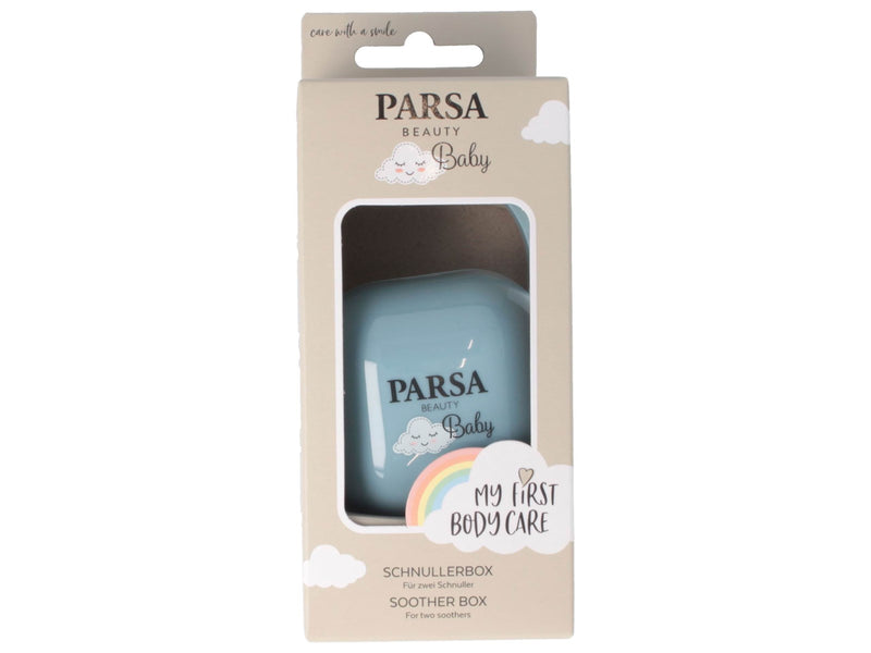 Parsa Baby Box zur Aufbewahrung von 2x Schnullern. - Blau