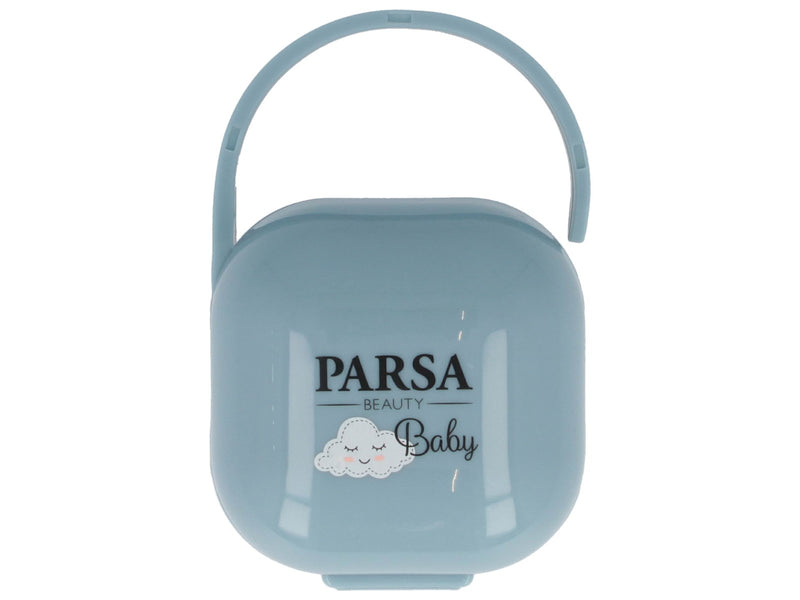 Parsa Baby Box zur Aufbewahrung von 2x Schnullern. - Blau