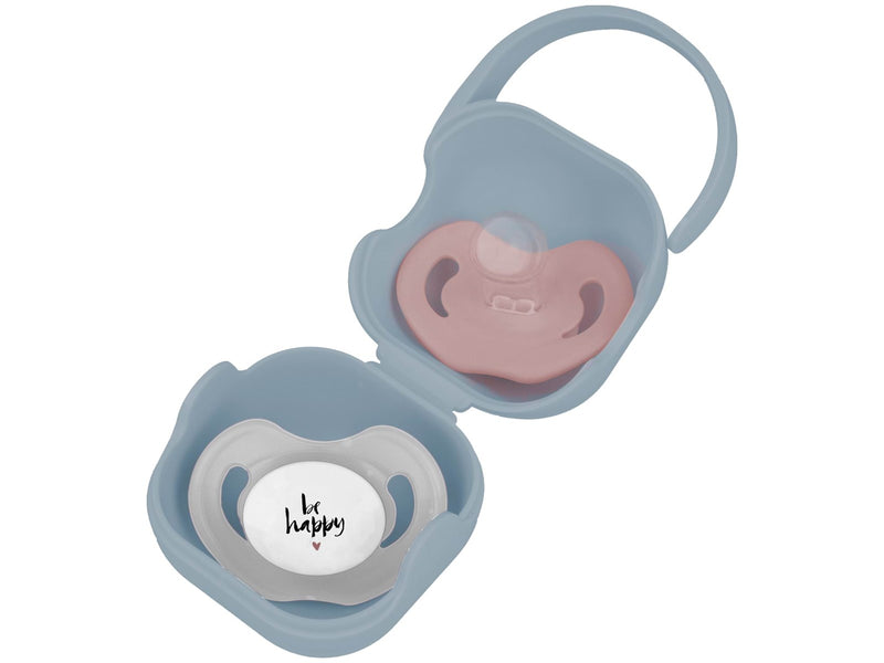 Parsa Baby Box zur Aufbewahrung von 2x Schnullern. - Blau