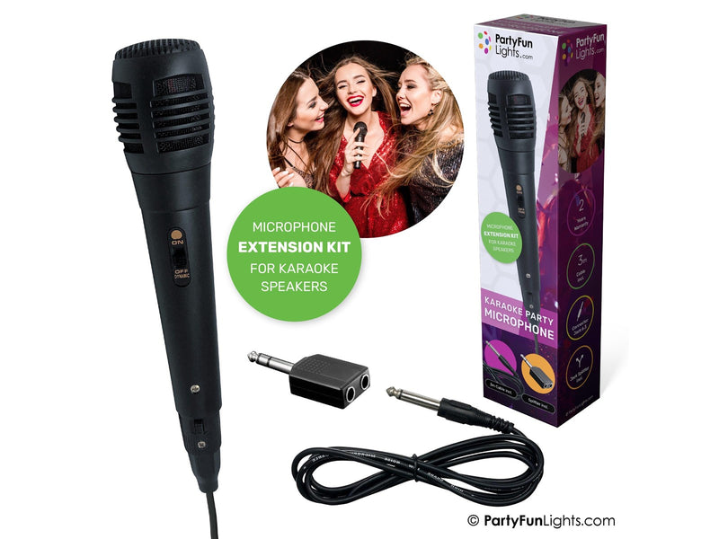 Party Funlight Wired Microphone incl. Adaptor