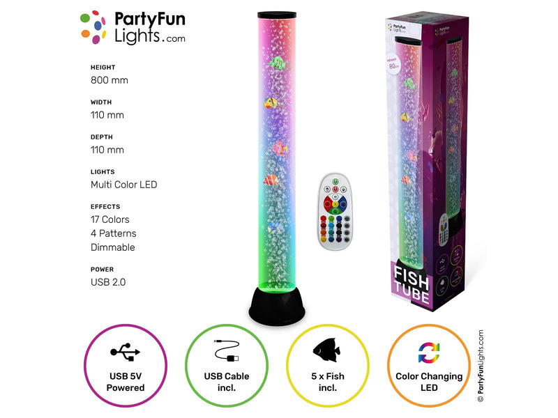 Party Funlight XXL Fish Tube Lamp H: 80cm