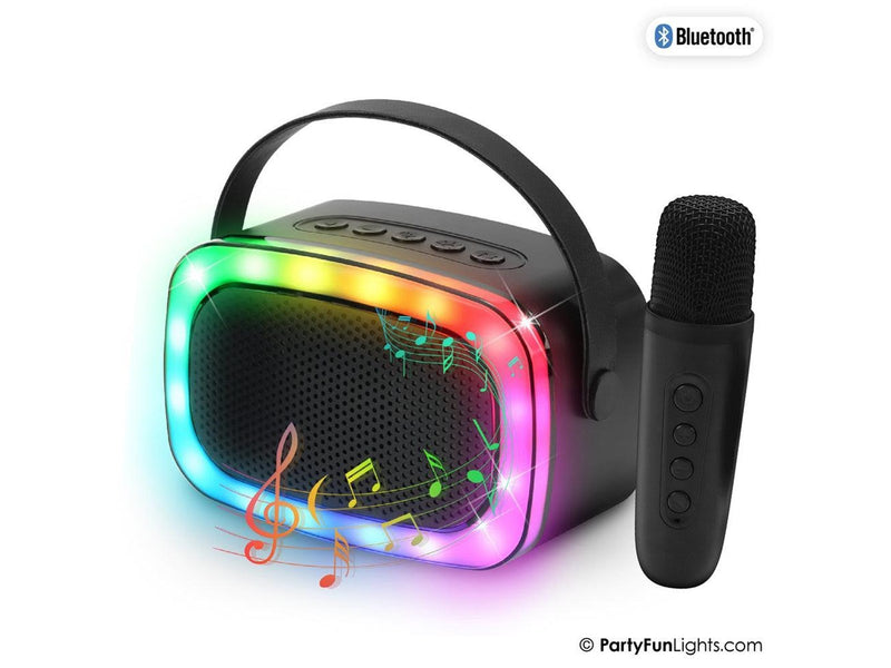 PartyFunLights Mini Karaoke højttaler med trådløs mikrofon