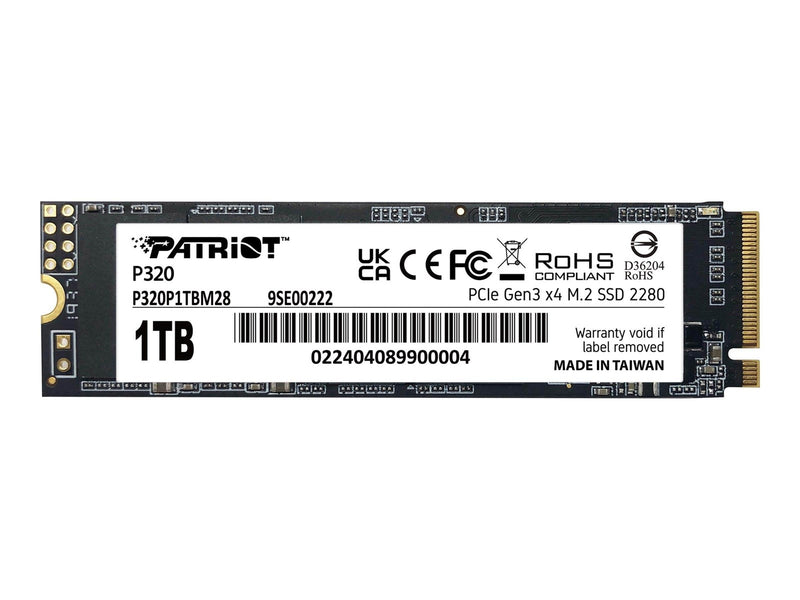 Patriot P320 - SSD - 1 TB - PCIe 3.0 x4 (NVMe)