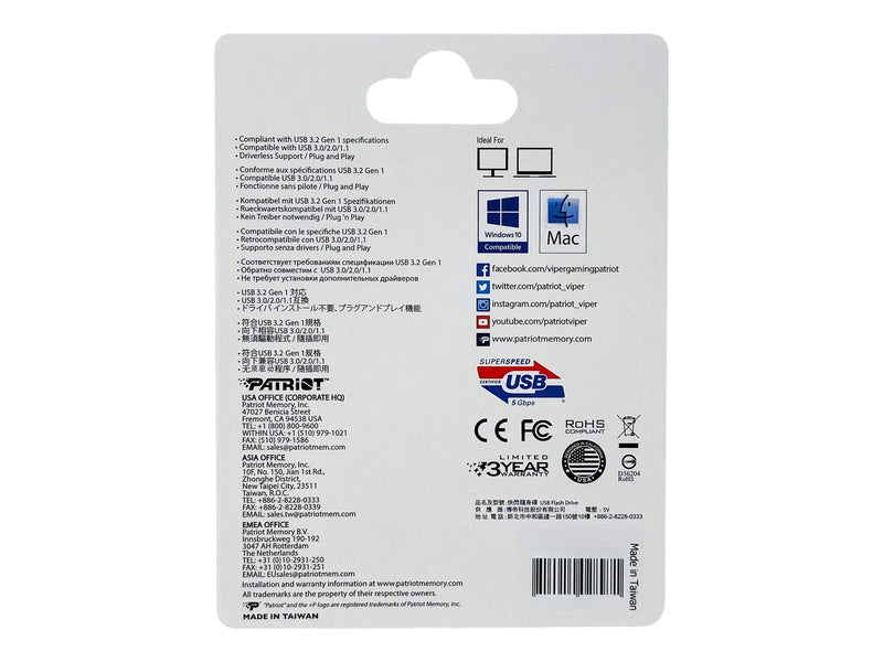 Patriot Supersonic Rage Lite - 128GB - USB-Stick