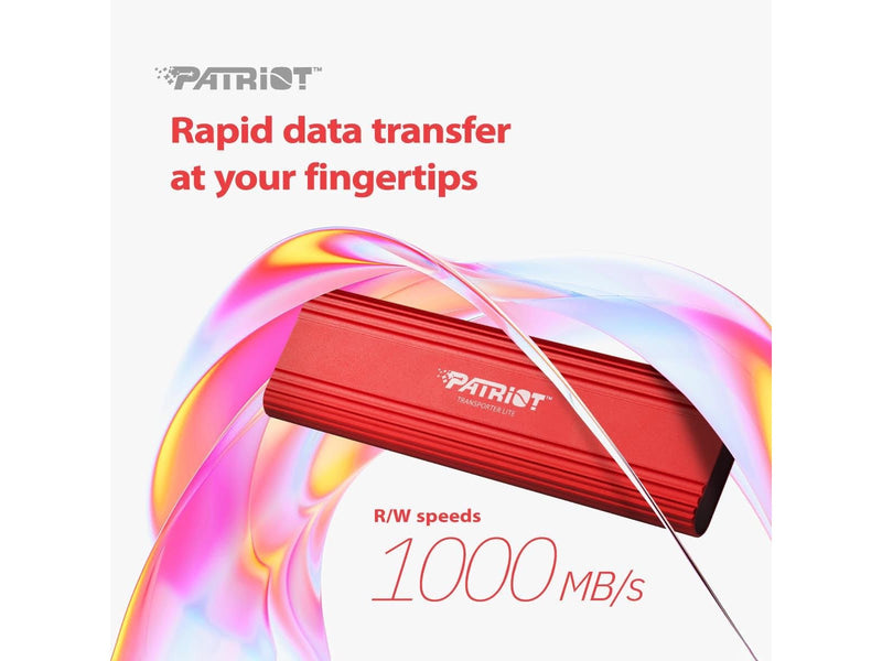 Patriot Transporter Lite - 1TB - Extern SSD - USB 3.2 Gen 2 - Rot