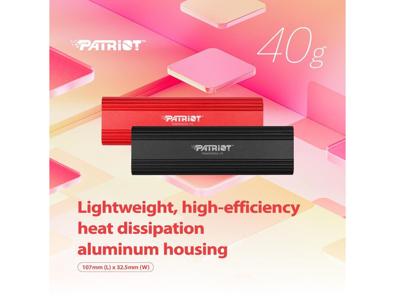 Patriot Transporter Lite - 1TB - Extern SSD - USB 3.2 Gen 2 - Rot