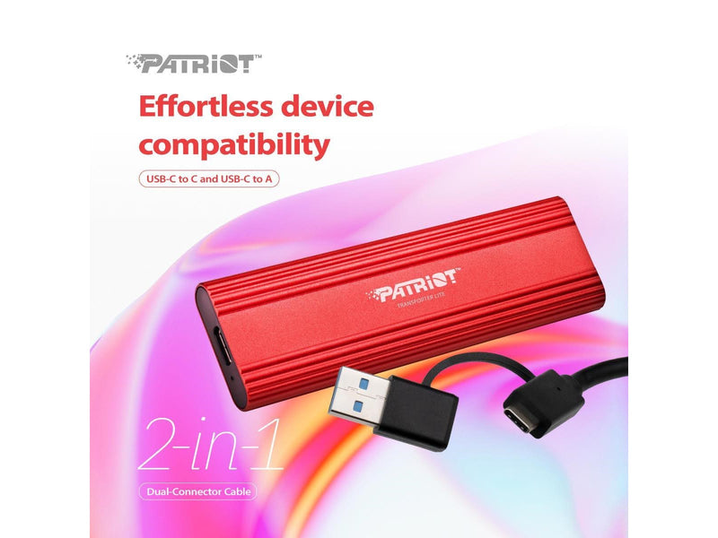Patriot Transporter Lite - 1TB - Extern SSD - USB 3.2 Gen 2 - Rot