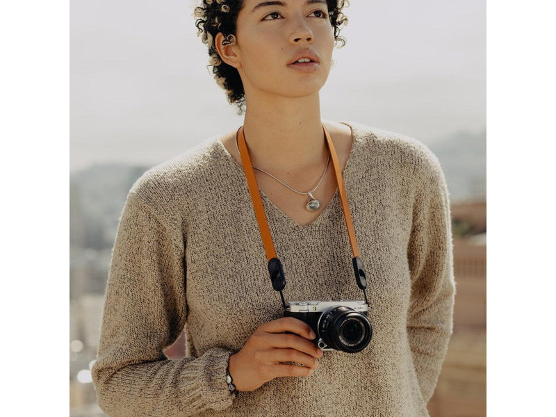 Peak Design Form Leather Camera Strap Neck - Amber