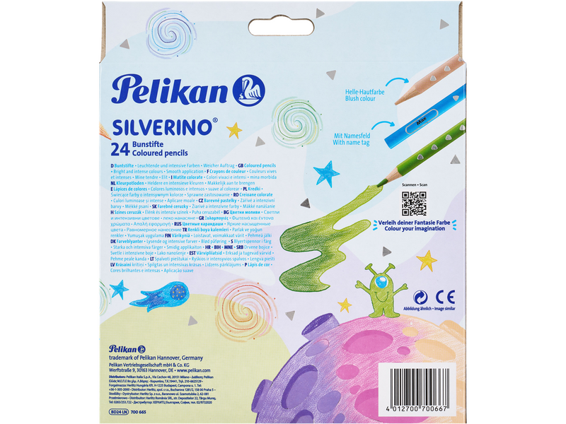 Pelikan Buntstifte SILVERINO, dreieckig, 24 Farben