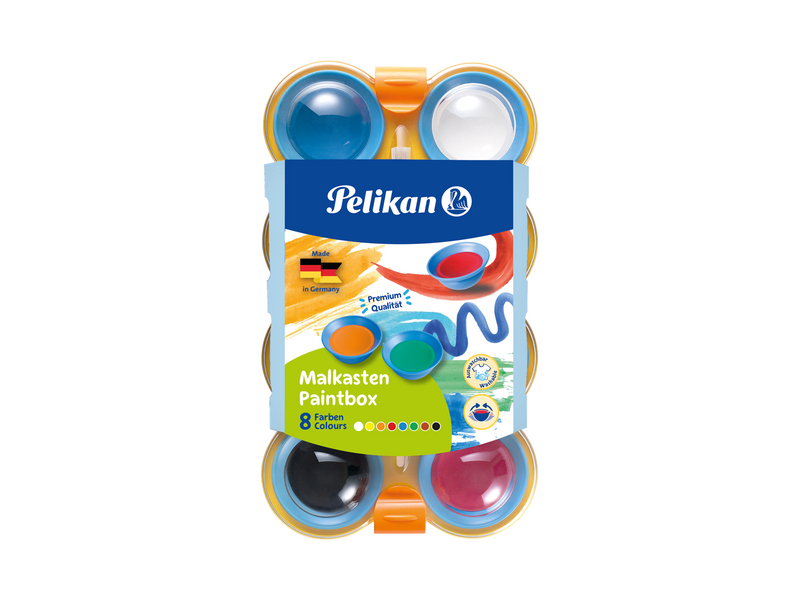 Pelikan Farbkasten inkl. 1 Pinsel, 8 Farben