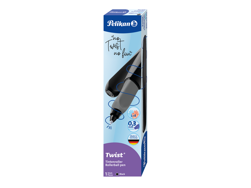 Pelikan Twist® Tintenroller für Rechts- und Linkshänder, Black