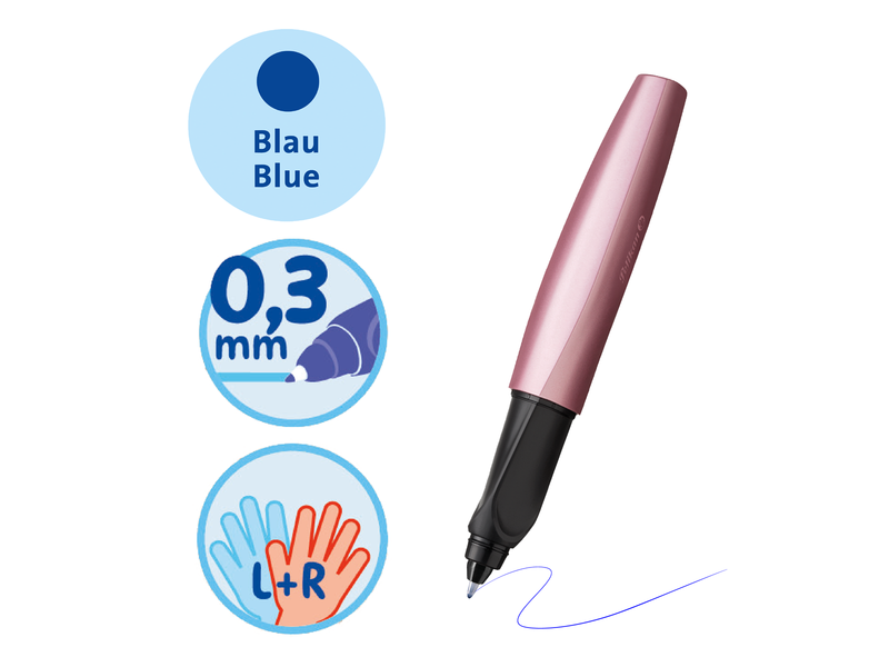 Pelikan Twist® Tintenroller für Rechts- und Linkshänder, Girly Rose
