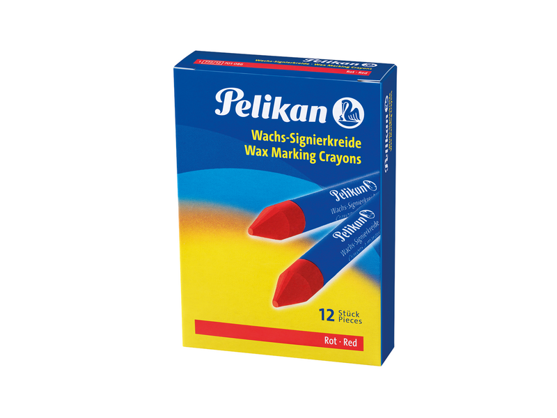 Pelikan Wachs-Signierkreide für glatte Untergründe Schachtel mit 12 Stück Rot