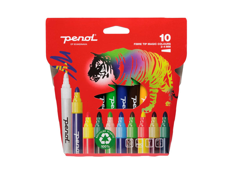 Penol Fibre Tip Magic pens x10