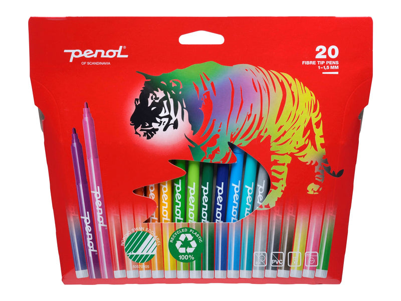 Penol Fibre Tip pens x20