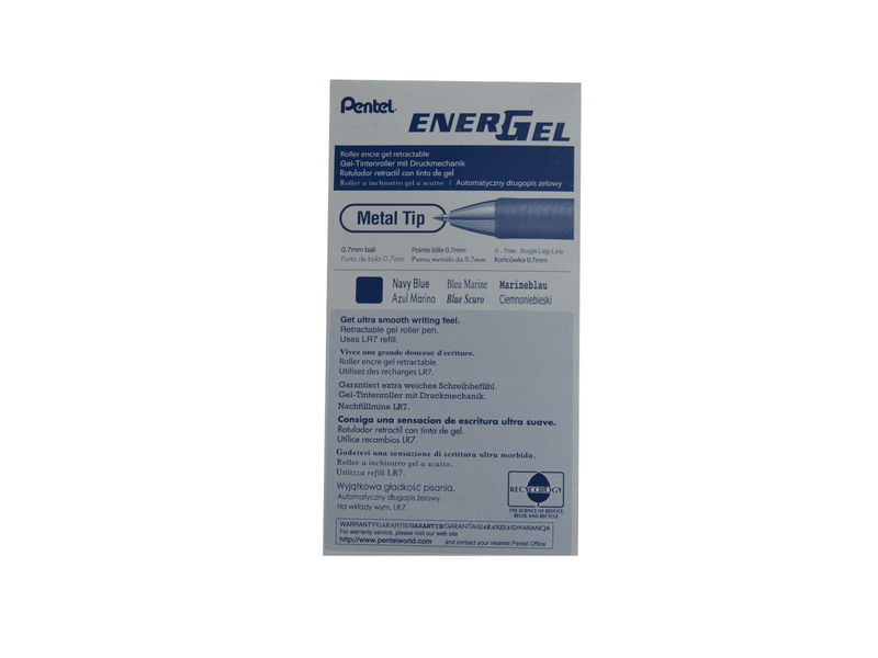 Pentel BL77-CA Energel 0.7mm - Navy Blue - 12 pcs.