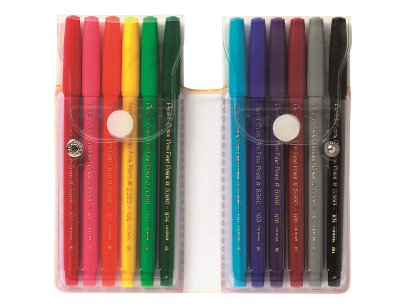 Pentel S360-12 Color Pen ass.
