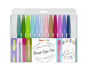 Pentel SES15C-12 Brush Sign Pen sæt NEW