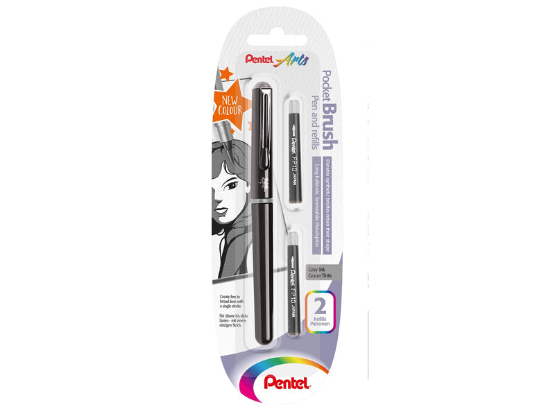Pentel XGFKPN/FP10 Pocket Brush pen Grey