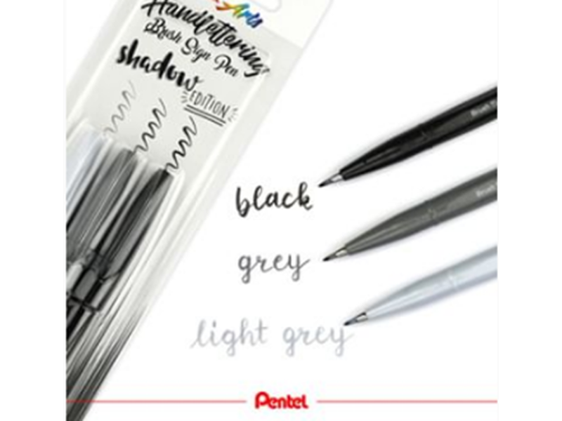 Pentel XSES15/3-ANN2 Brush Sign Pen SHAD