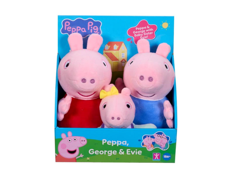 Peppa Pig 3pk plush
