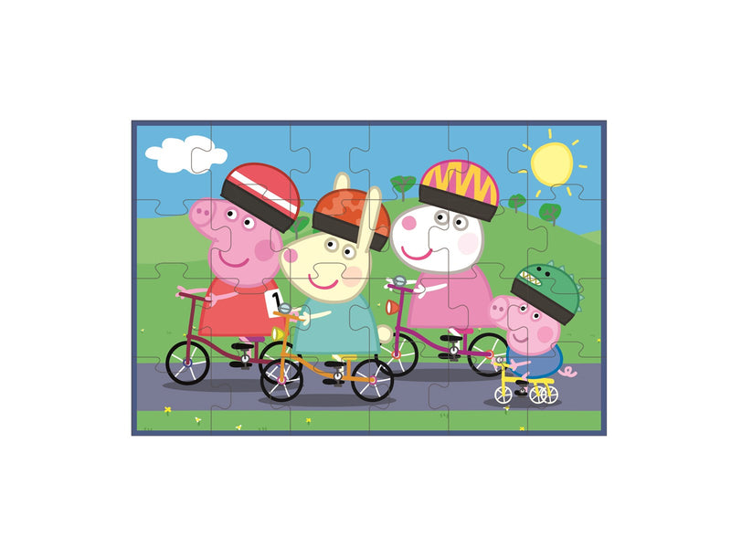 Peppa Pig - Suitcase w. Puzzle - Biking