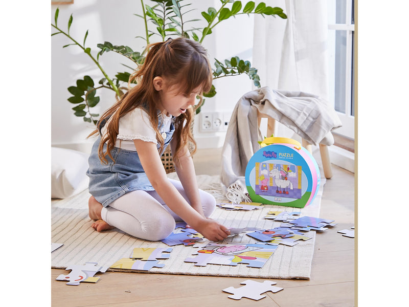 Peppa Pig - Suitcase w. Puzzle - Princess