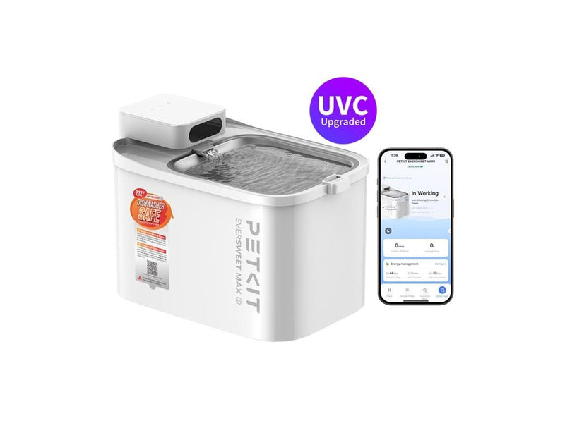 Petkit Drinking Fountain | Eversweet Max 2 UVC | Capacity 3 L