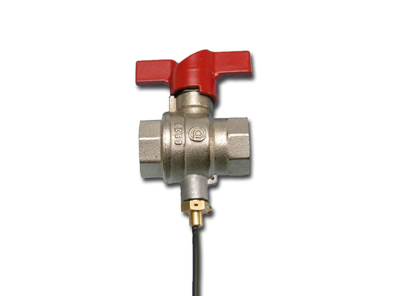 Pettinaroli F x f ball valve with sensor connection red butterfly handl