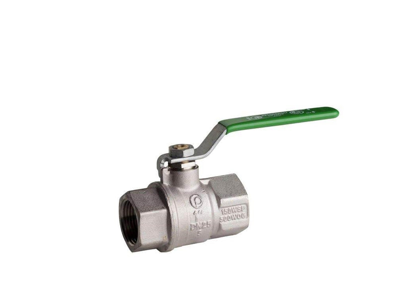 Pettinaroli F x f heavyduty fullway ball valve green steel lever tea t